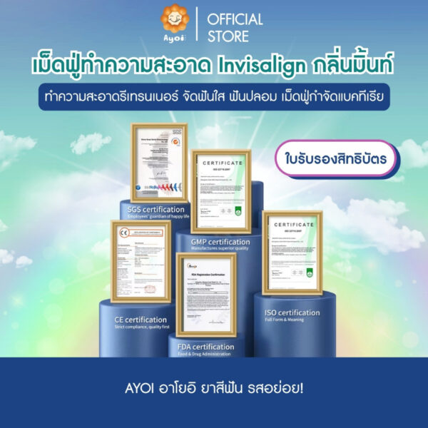 เม็ดฟู่ทำความสะอาดฟันปลอมกลิ่นมิ้นท์