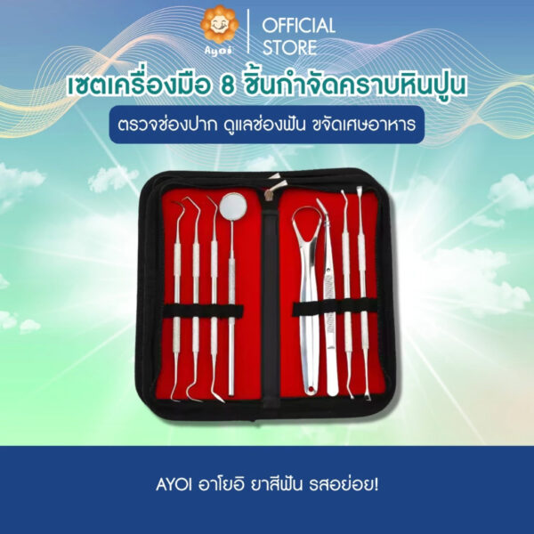 ชุดเครื่องมือกำจัดคราบหินปูน 8 ชิ้น (A11)
