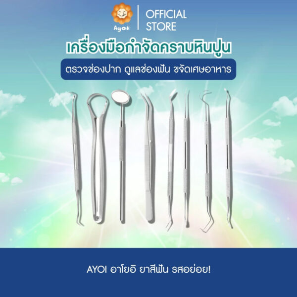 ชุดเครื่องมือกำจัดคราบหินปูน 8 ชิ้น (A11)
