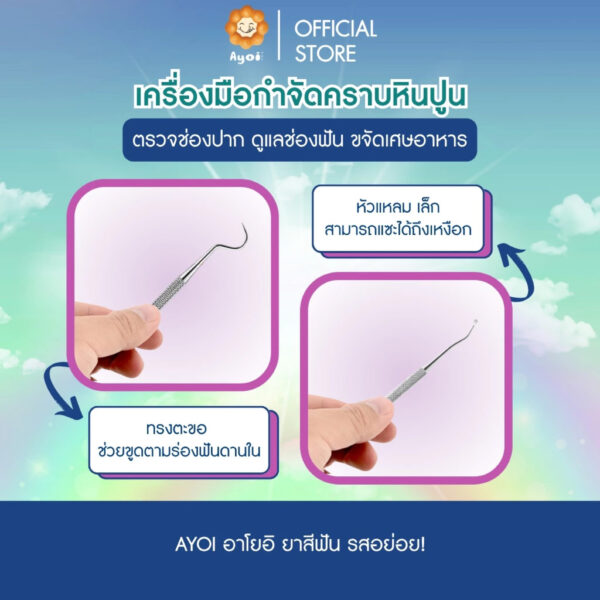 ชุดเครื่องมือกำจัดคราบหินปูน 8 ชิ้น (A11)