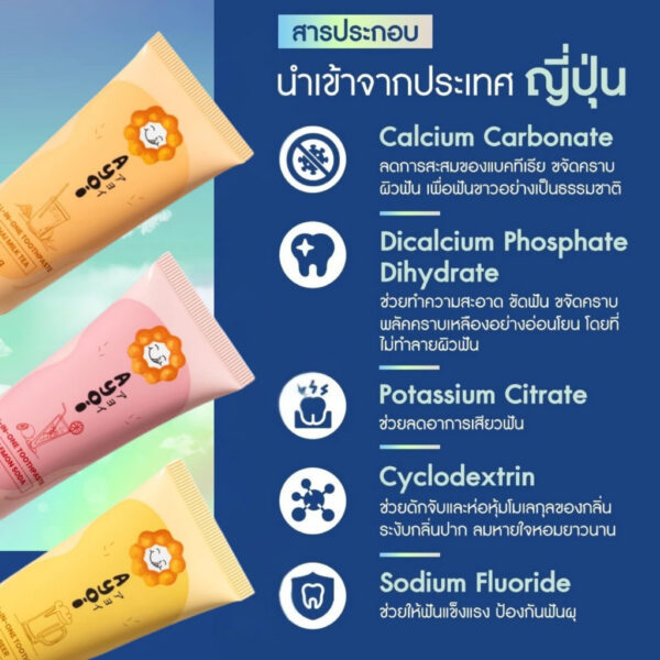 ยาสีฟัน อาโยอิ 3 รส + ไหมขัดฟันกลิ่นผลไม้ (FRUIT FLOSS) (G64)