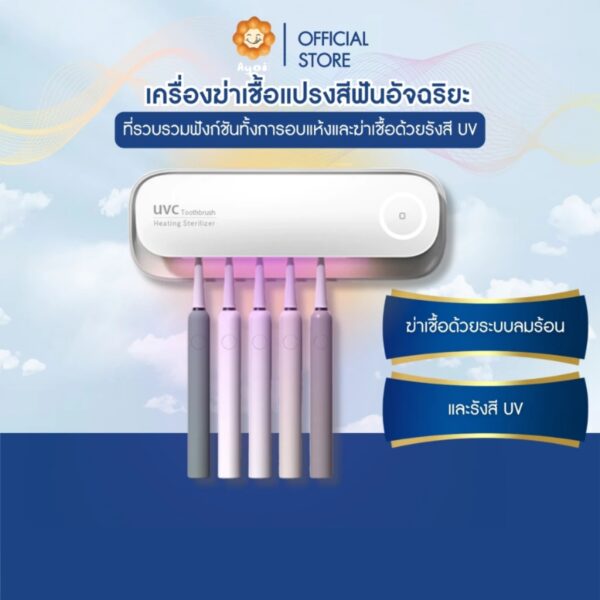 ที่เก็บแปรงสีฟันอัจฉริยะ พร้อมระบบแห้งไว + แสง UV : A20